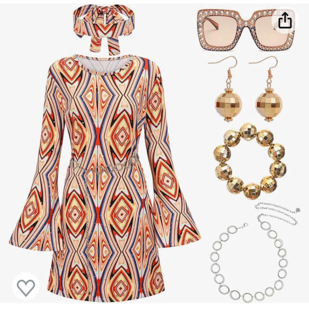'70s Disco Outfit Gogo Dress
